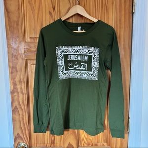 Jerusalem green long sleeve tee
